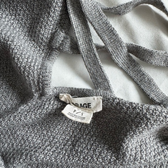 Garage Gray Sweater with Criss-cross Back - Picture 4 of 5